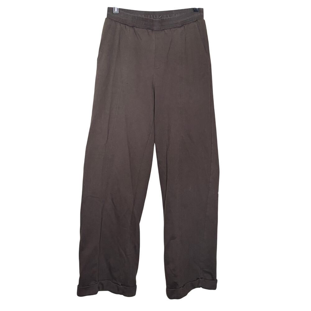 Alo Yoga Brown Wide Leg Sweatpants Small High Rise Lounge Yoga Athleisure